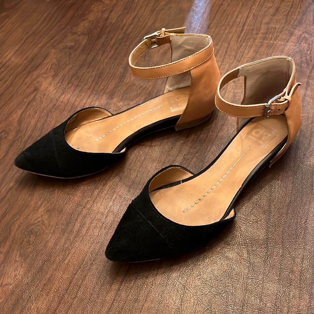 DV by Dolce Vita Elegant Flats Leather/Suede with Ankle Strap Size 9